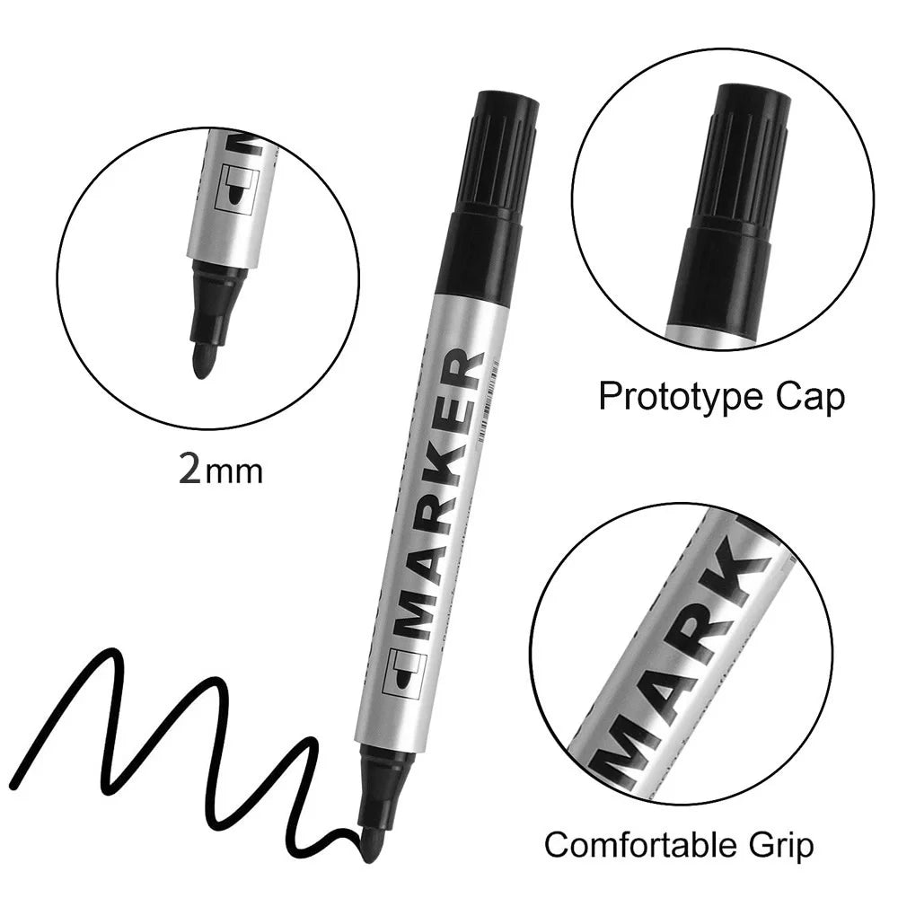 Permanent Paint Marker Pen Waterproof Black Pen