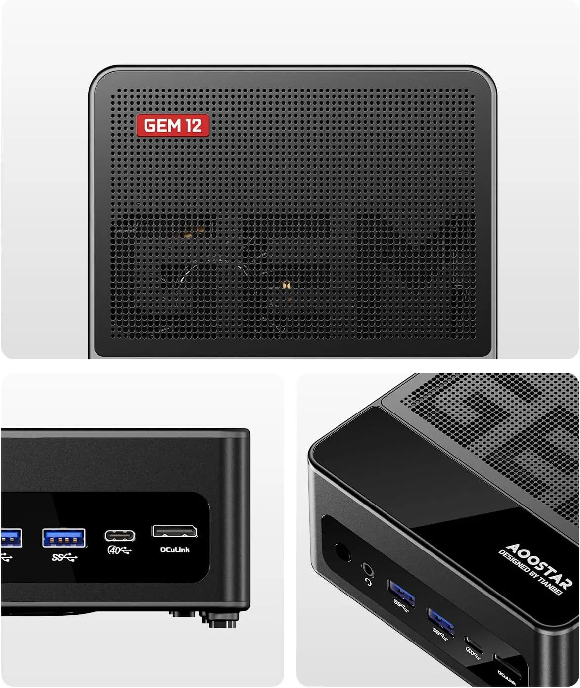 AOOSATR GEM12 Max Gaming Mini PC AMD Ryzen 7 8745HS