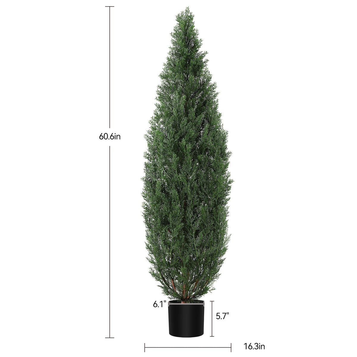2pcs Artificial Topiary Tree, 36-60in