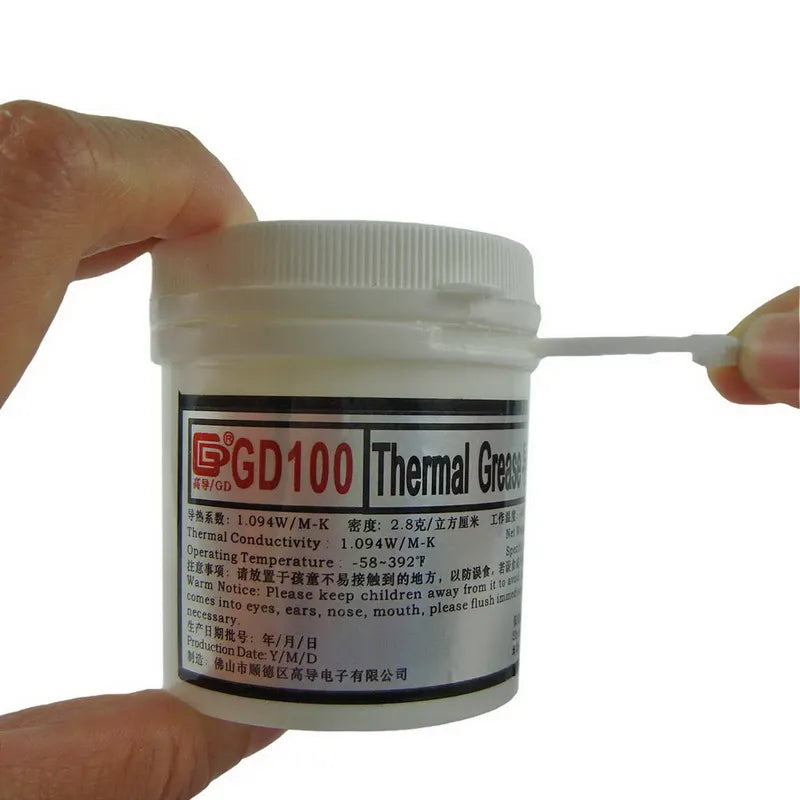 Thermal Paste GD100 Thermal Conductive Paste  Grease Net Weight 150 Grams White Plaster Heat Sink Compound for CPU GPU LED Power Module CN150