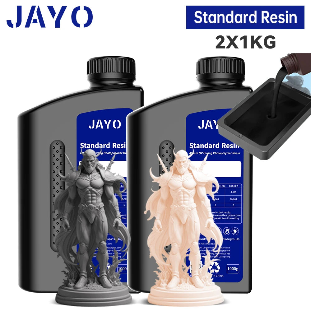 JAYO Standard /ABS-Like/ Water Wash 3D Printer UV Resin 405nm 2 Bottles