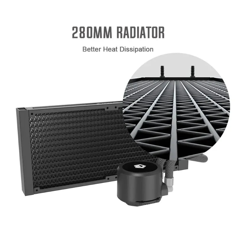 HOT G FROSTFLOW X 280 CPU Water Cooler LED 280mm 2x140mm