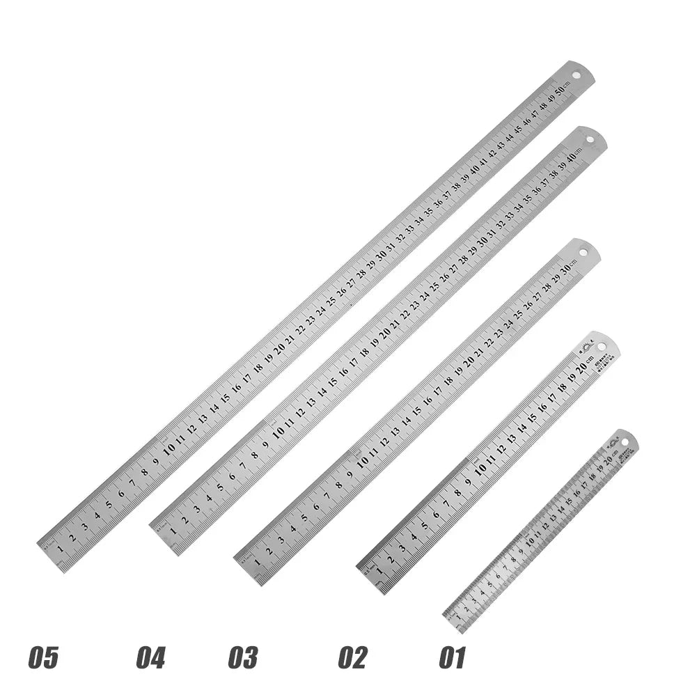 Metal Straight Ruler Stainless Steel Ruler Double Sided