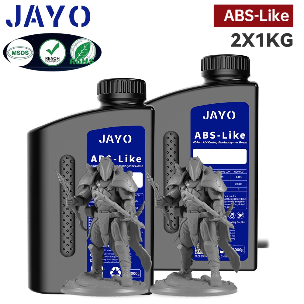 JAYO Standard /ABS-Like/ Water Wash 3D Printer UV Resin 405nm 2 Bottles