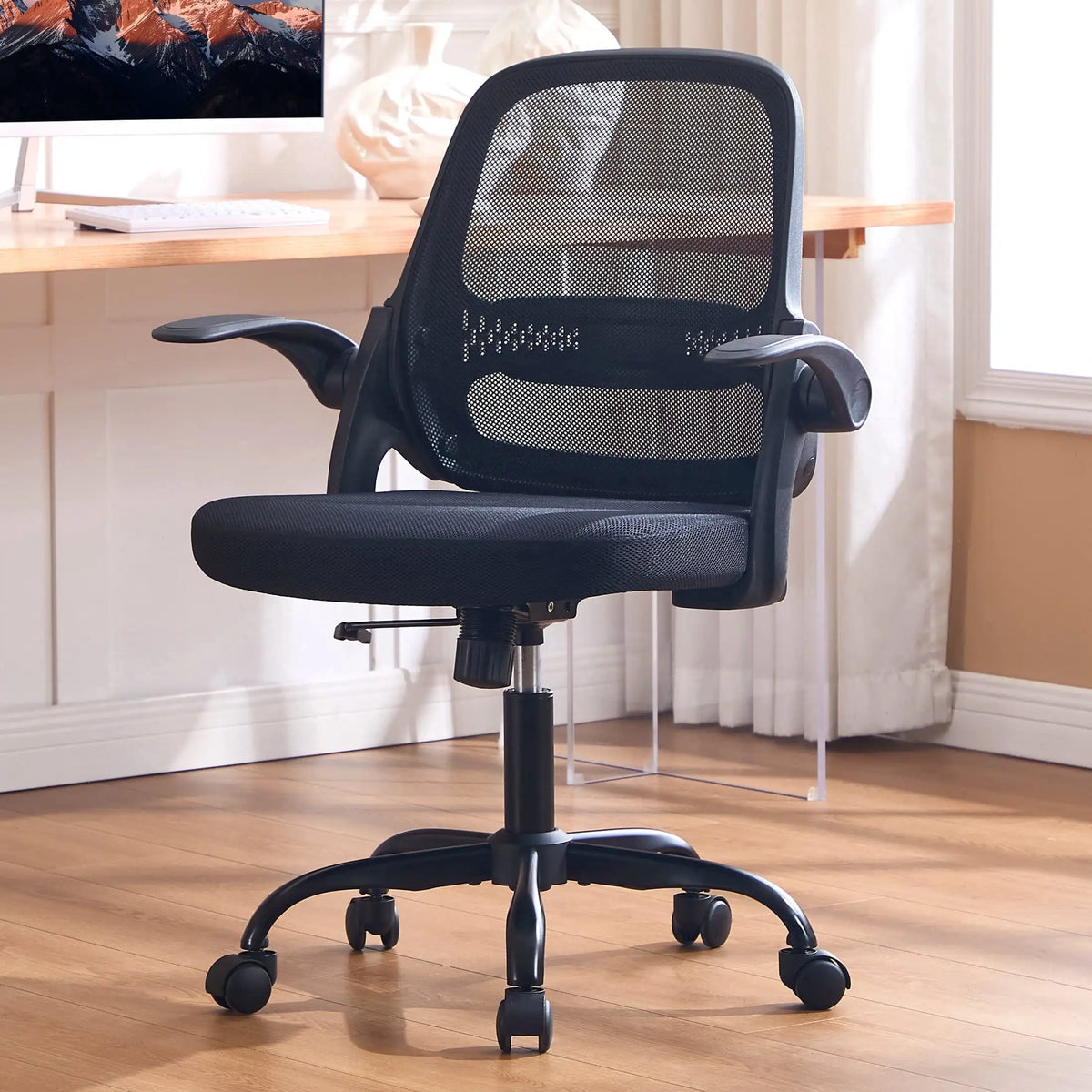 TMV Ergonomic Mesh Office Chair with Lumbar Support & Wheels