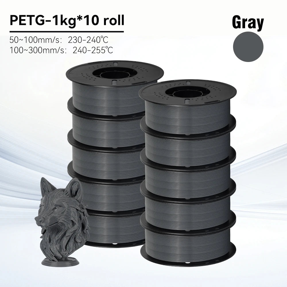 KINGROON 10KG 1.75mm PETG Filament High Quality 3D Printing