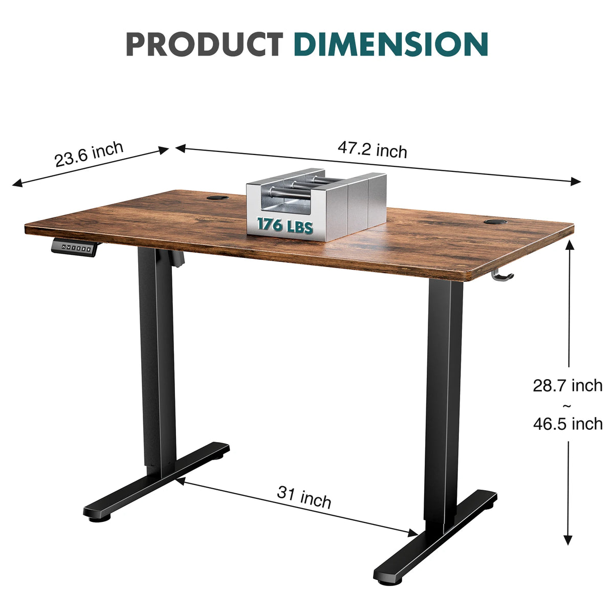 JHK  Ergonomic Electric Standing Desk Height Adjustable