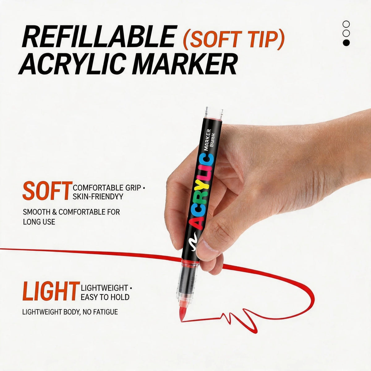 288/366Colors Straight Liquid Acrylic Markers, Portable Hard Case