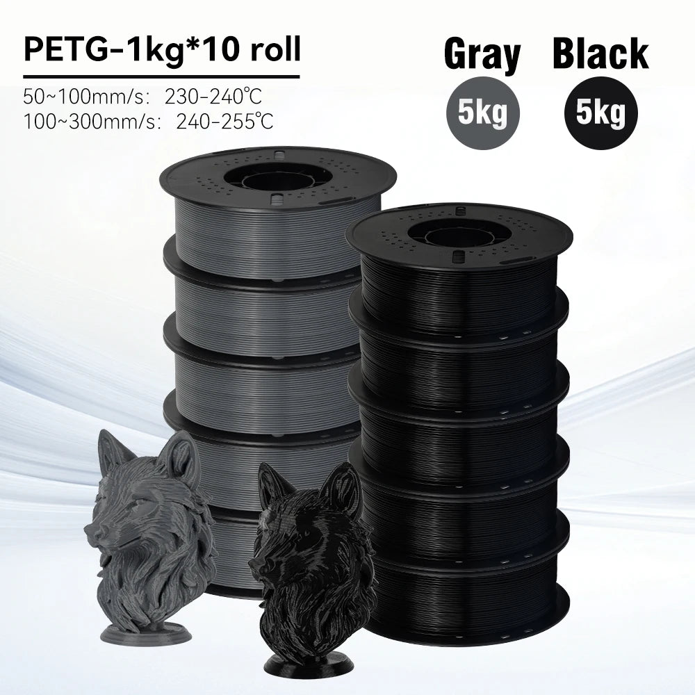 KINGROON 10KG 1.75mm PETG Filament High Quality 3D Printing