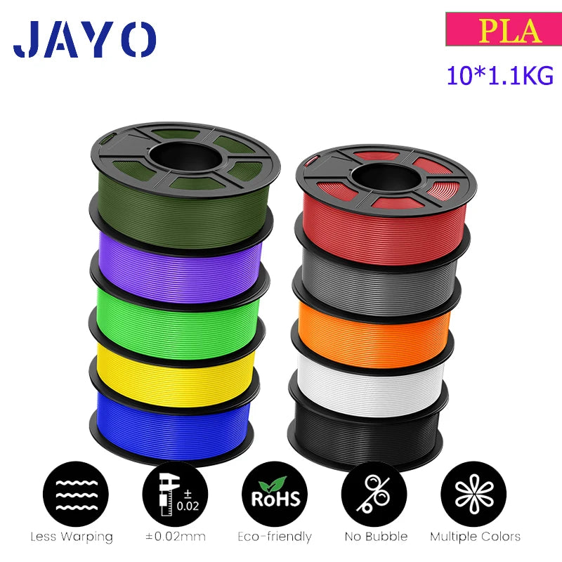 JAYO PETG/PLA PLUS/High Speed Matte PETG/PLA Filament 175mm 10 Rolls