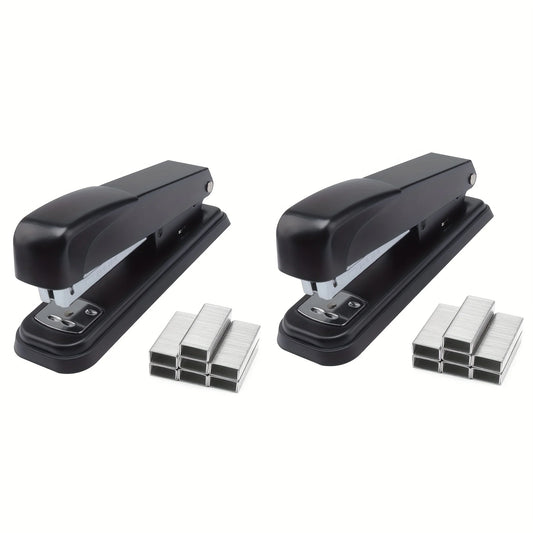 2 pcs Stapler With 1500 Staples, Office Stapler