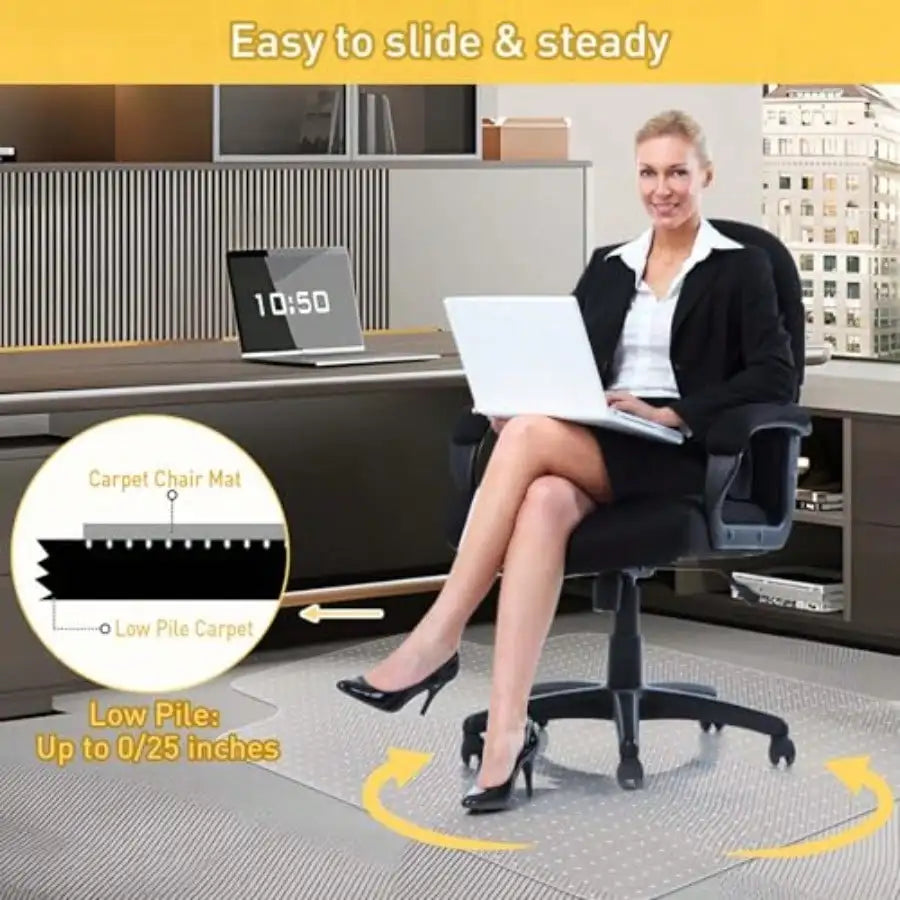 Heavy Duty Office Chair Mat for Carpet Floors and Carpeted Floors