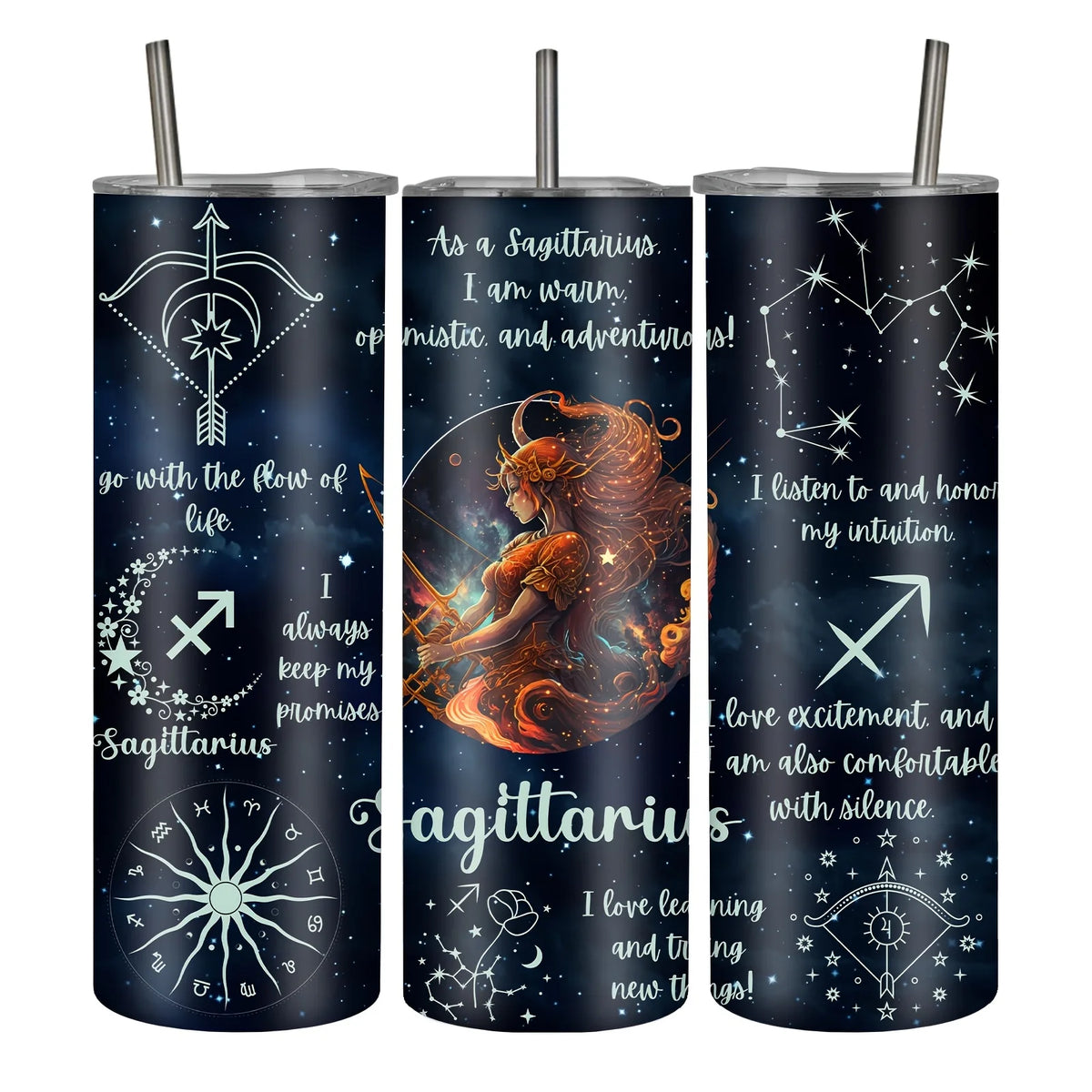 1pc, 20Oz/590Ml, Constellation Astrology Stainless Steel Insulated Tumbler