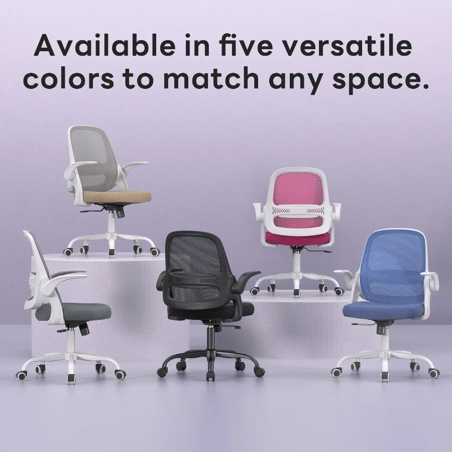 TMV Ergonomic Mesh Office Chair with Lumbar Support & Wheels