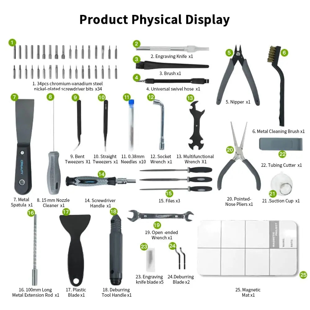 Creality 3D Printer Tool Wrap Kit for Assembly/Removal/Cleaning/Maintenance