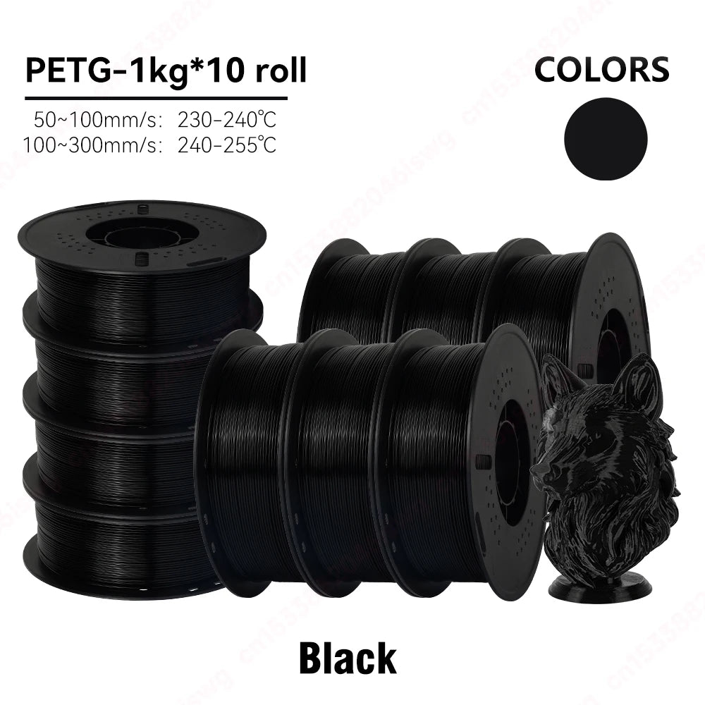 KINGROON 22LBS PETG filament 3D Printer Filament 5/10 Rolls 1KG