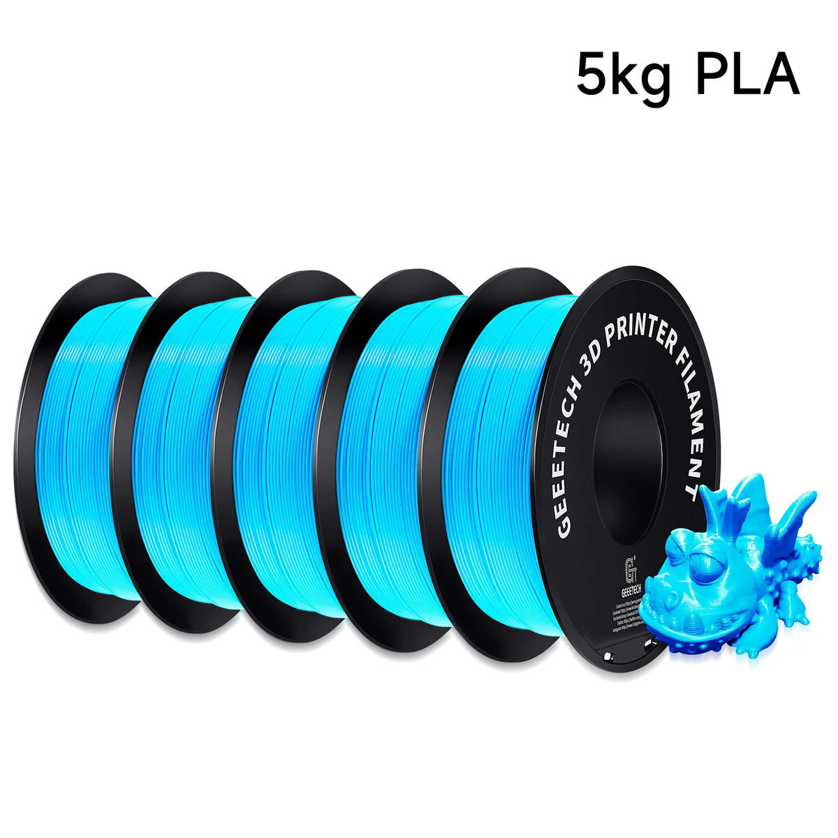 Geeetech 5Kg Standard PLA Filament 1.75mm, Multiple Colour