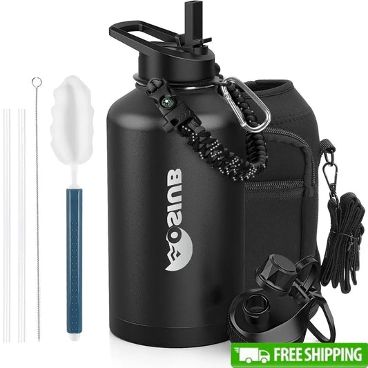 Insulated Water Bottle 64oz Stainless Steel