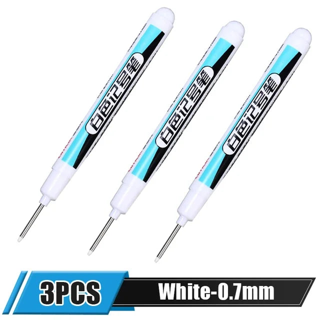 5/1Pcs Oily White Marker Pen Permanent, 0.7mm 1mm 2.5mm