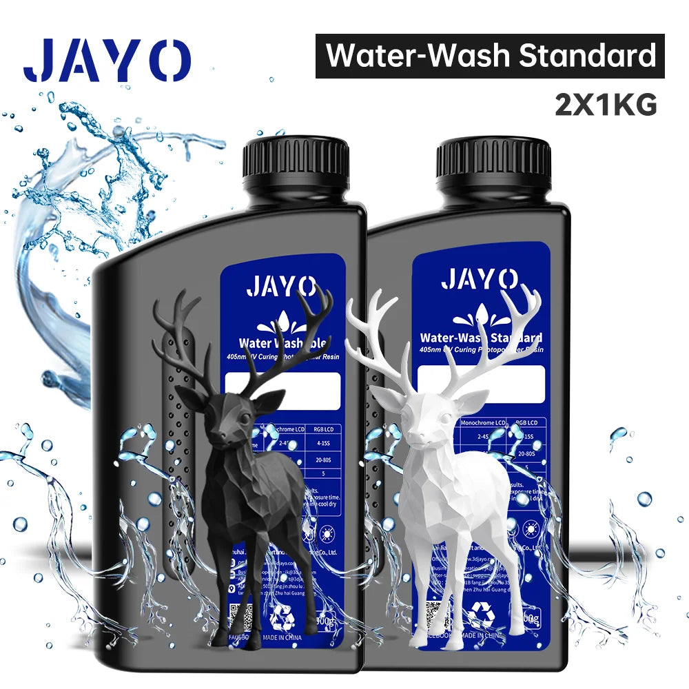 JAYO Standard /ABS-Like/ Water Wash 3D Printer UV Resin 405nm 2 Bottles