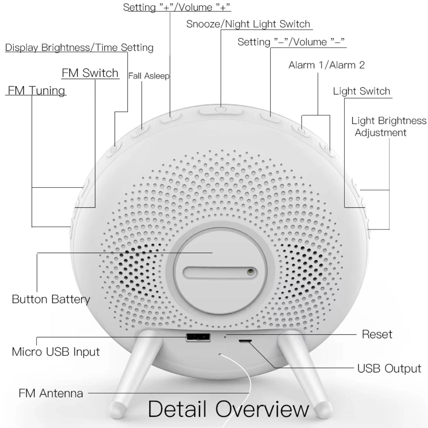 WiFi Smart Wake Light Workday Alarm Clock with 7 Colors