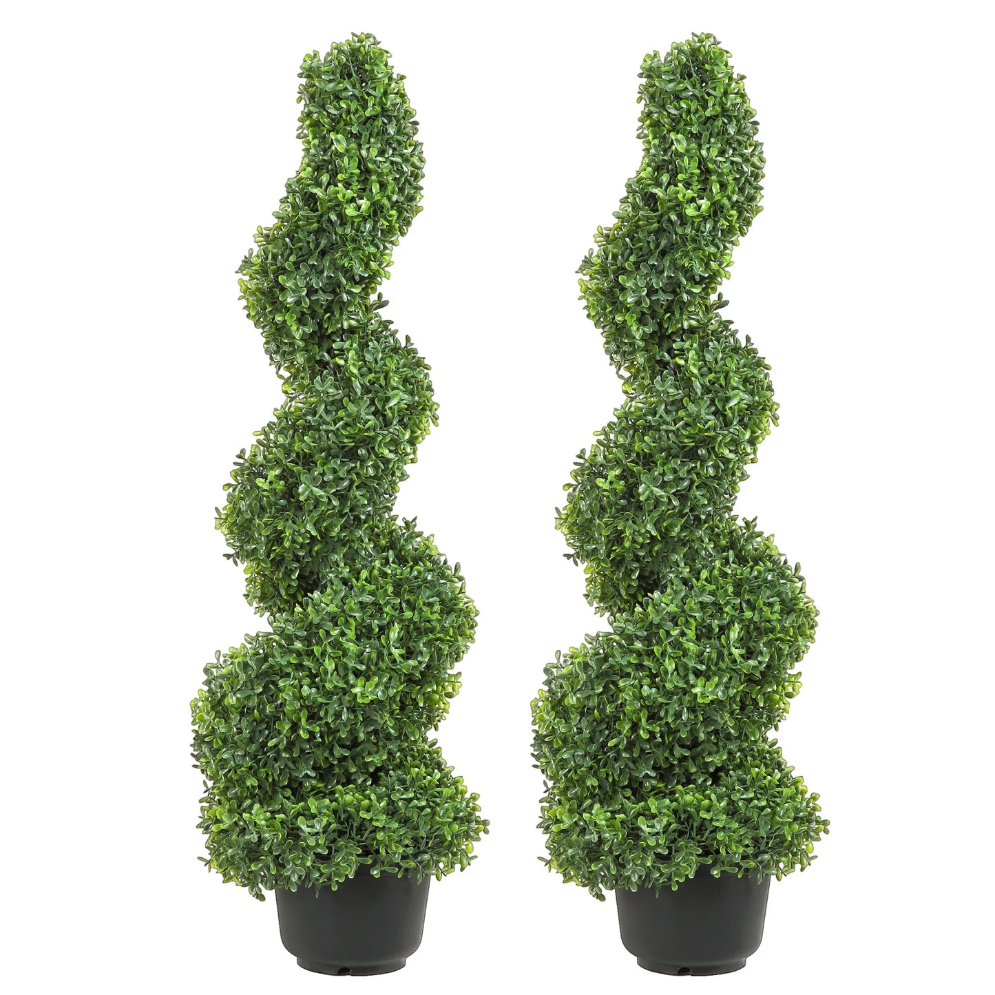 SucceBuy 1/2pcs Spiral Artificial Plant 24/36/48in