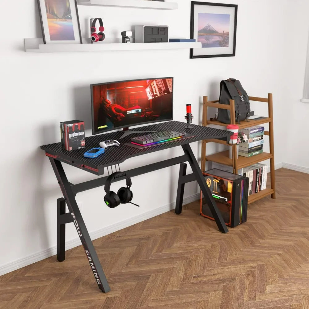 BestOffice Gaming Desk Computer Desk 47 Inch Home Office Workstation