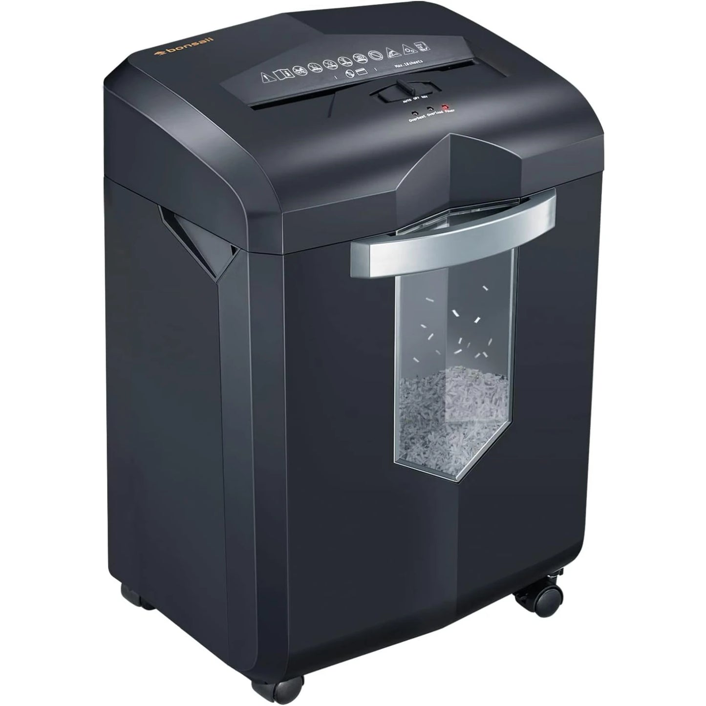 Bonsaii 16-Sheet Heavy Duty Paper Shredder, P-4 Level with 6-Gal Pullout Bin