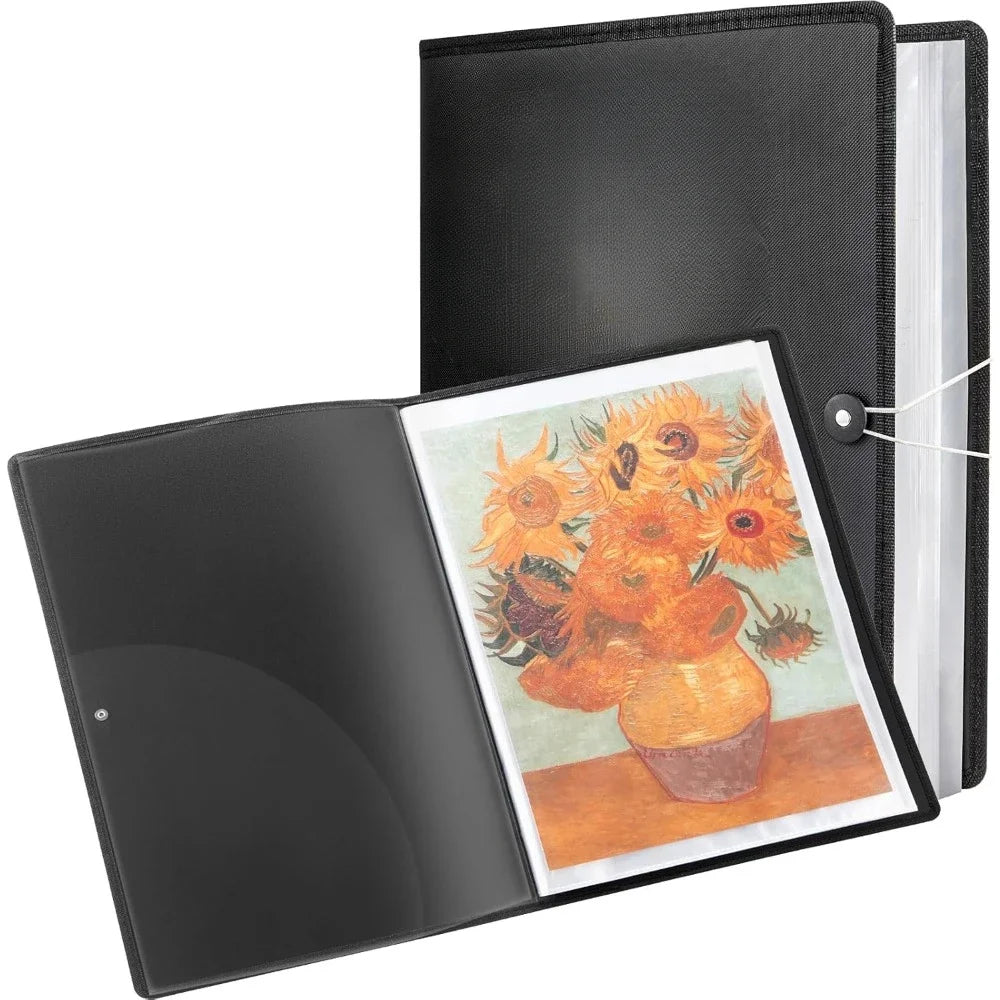 11x14 "Art portfolio folder with 30 pockets, 60 page binder