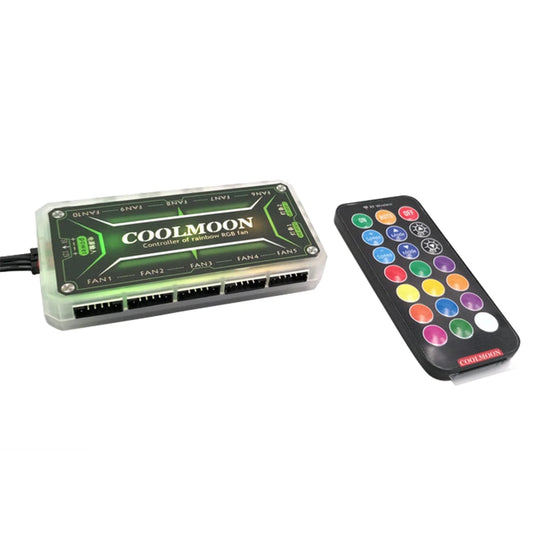 COOLMOON RGB DC12V 5A LED Color Intelligent Fan Remote Controller