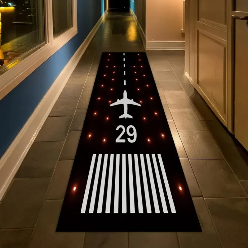 Airport Runway Pattern Rug, for Living Room Bedroom