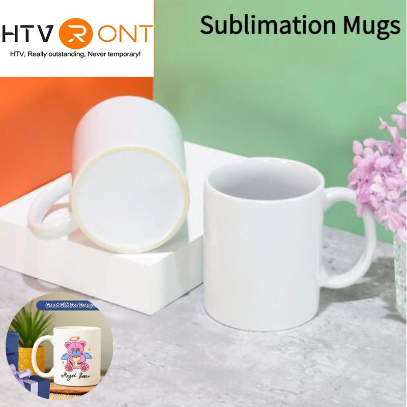 HTVRONT 12/6 Pack 11OZ Sublimation Mugs Sets Classic Blank Drinking Cups with Handles