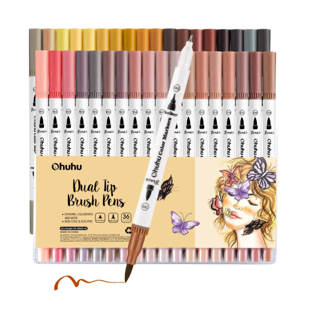 Ohuhu Art Markers Dual Tips Line Marker Set WaterColor