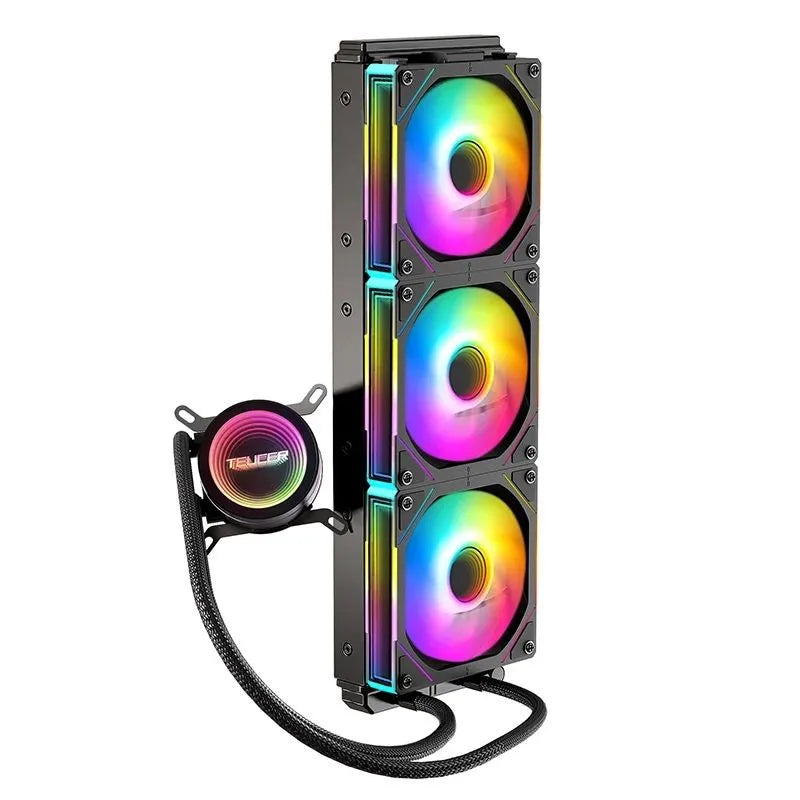 TEUCER NA‑360 PC CPU Liquid Water Cooling Radiator AIO Cooler Compatible with Intel LGA 2011 1700 1200 1155 X99 Motherboard AMD AM4 AM5 Gaming Desktop Computer CPU Heat Sink Cooling Replacement Part