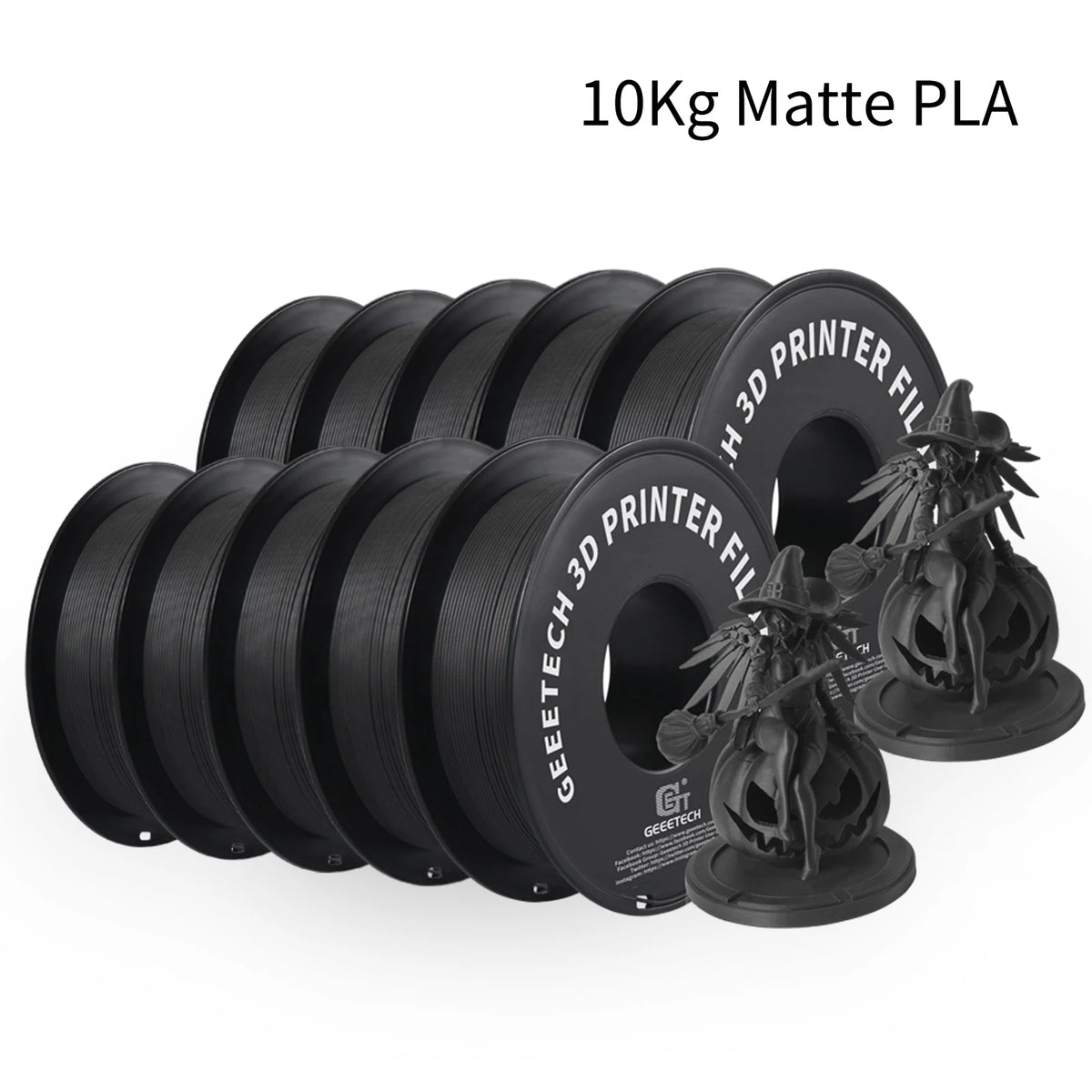 GEEETECH 10Kg In One Box Matte/PETG/Silk PLA/TPU/ABS 3D PLA Filament 1.75mm