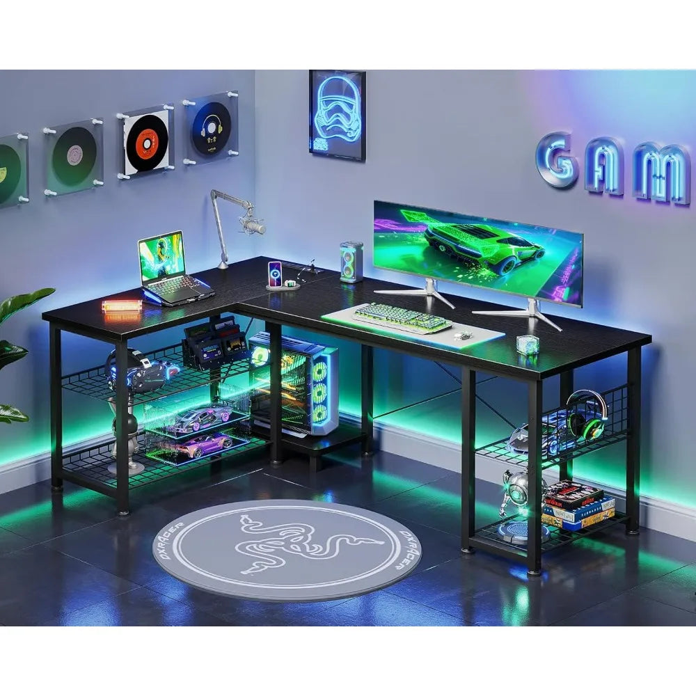 Casaottima Reversible 51" L Shaped Gaming Desk