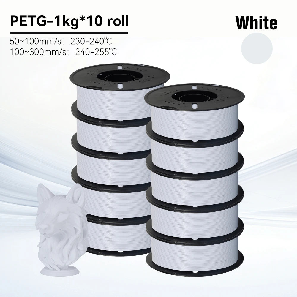 KINGROON 10KG 1.75mm PETG Filament High Quality 3D Printing