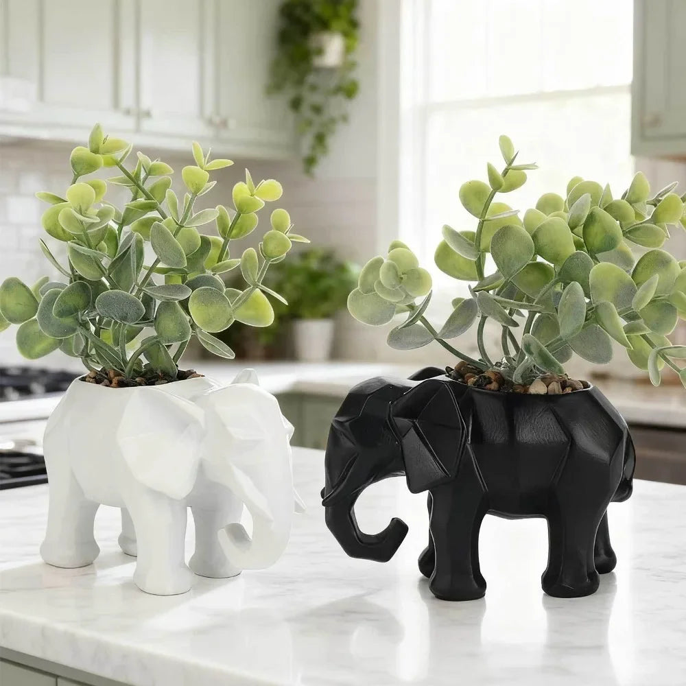 2Pack Artificial Plants with Pot for Home Decor