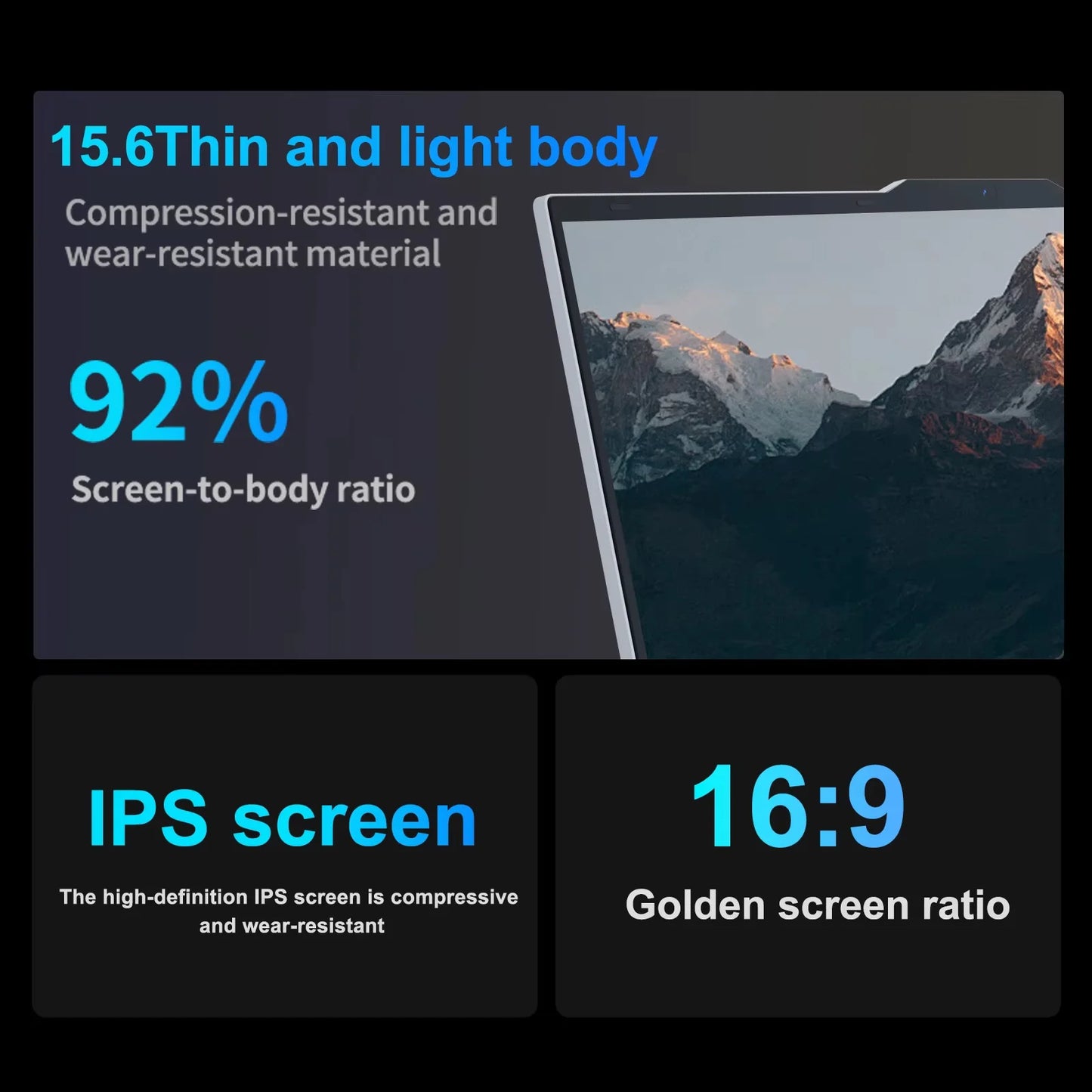 15.6" Ultra Slim Intel Core i7 6500U Laptop Computer