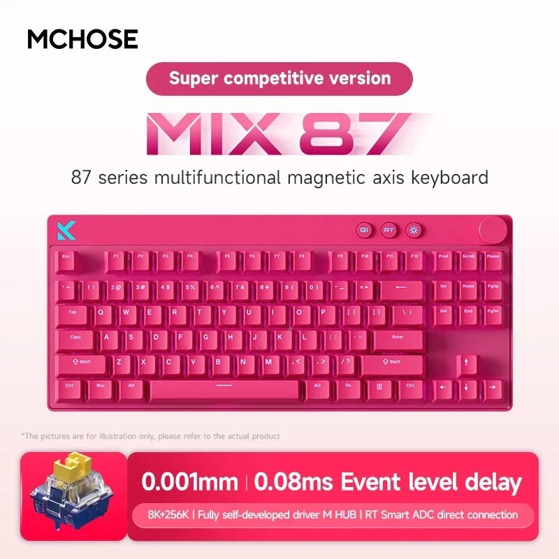 MCHOSE Mix87 Hall Effect Magnetic Switch Gaming Keyboard, 8000Hz