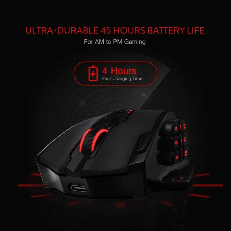 Redragon M913 16000 DPI Wired 2.4Ghz Wireless Gamer Mice 16 Buttons