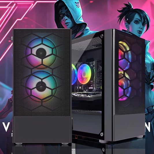 POPULAR Gaming PC Desktop, Intel 10th Gen G5905 3.5G, Radeon RX 580