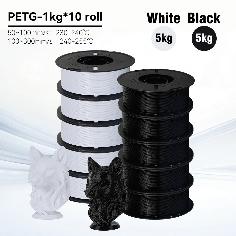 KINGROON 10KG 1.75mm PETG Filament High Quality 3D Printing