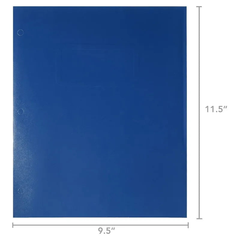 Blue Letter Size 2-Pocket Paper Folder