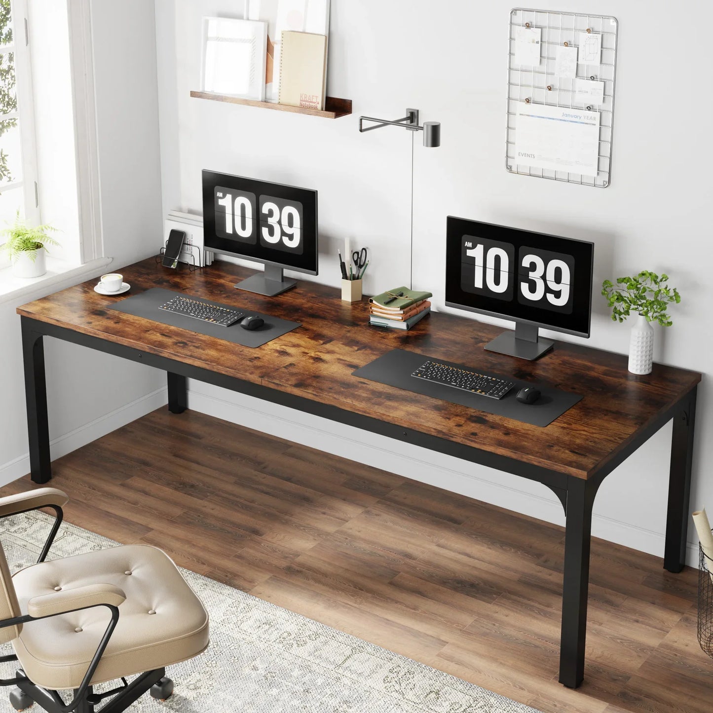 Tribesigns 78.7 Inches Extra Long Computer Desk, 2 Person Desk