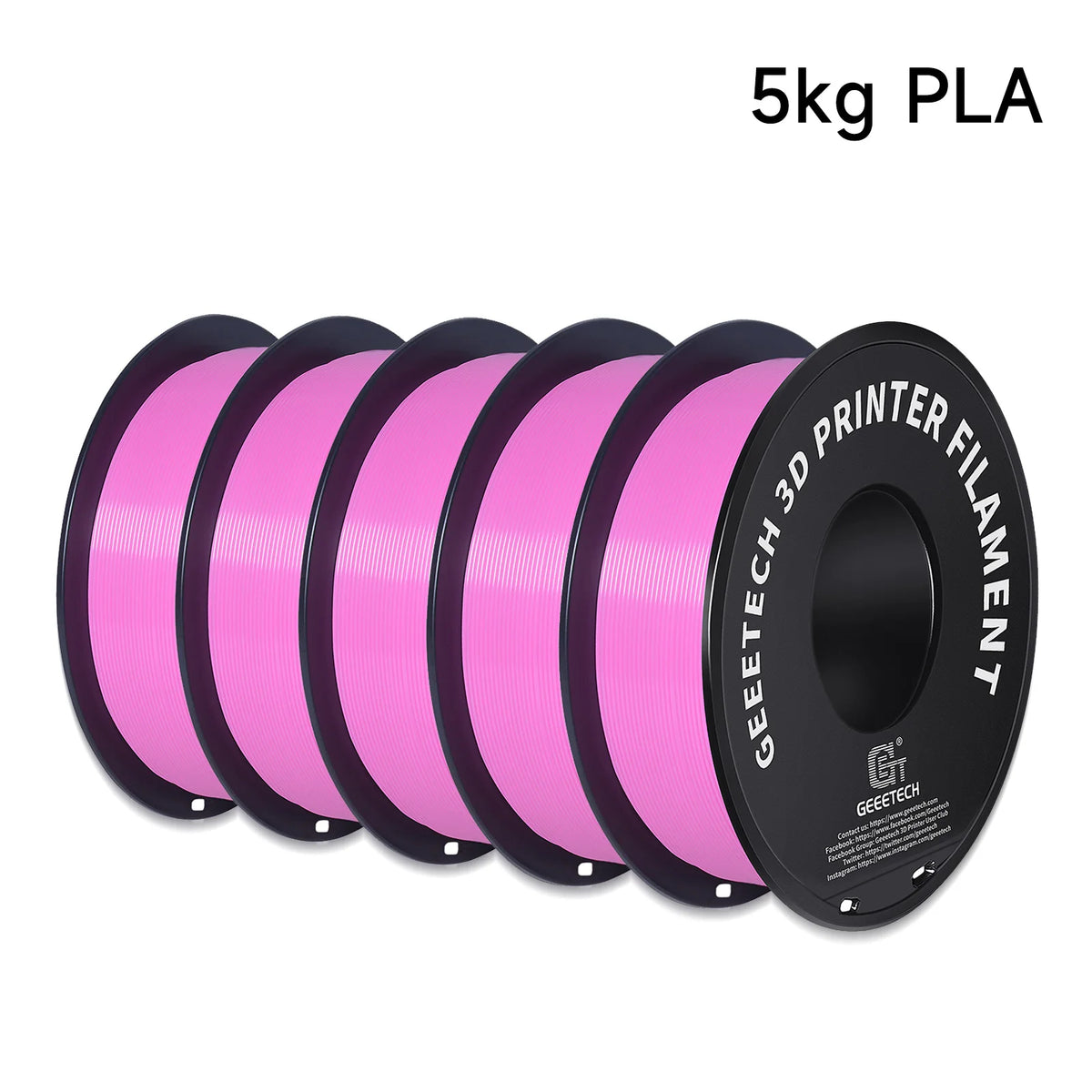 Geeetech 5Kg Standard PLA Filament 1.75mm, Multiple Colour