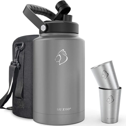 BUZIO 1 Gallon Vacuum Insulated Water Bottle