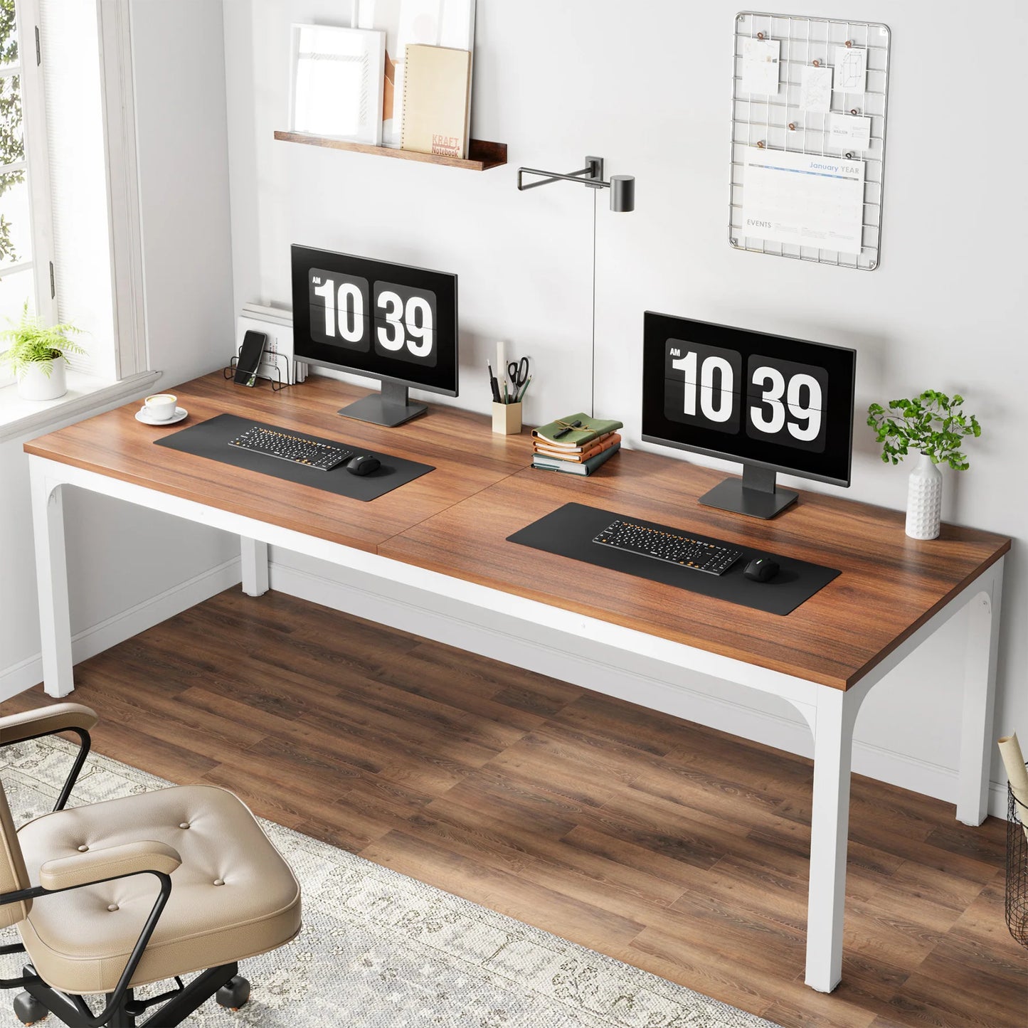 Tribesigns 78.7 Inches Extra Long Computer Desk, 2 Person Desk