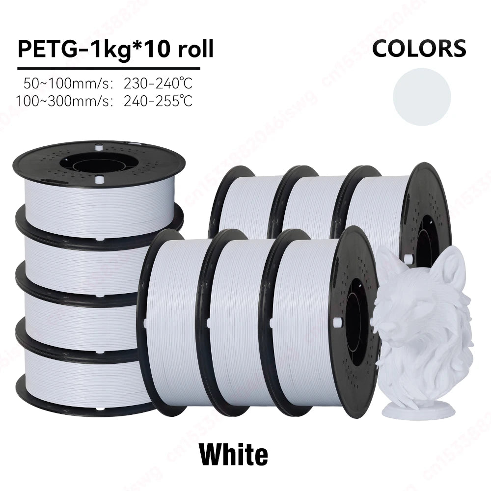 KINGROON 22LBS PETG filament 3D Printer Filament 5/10 Rolls 1KG