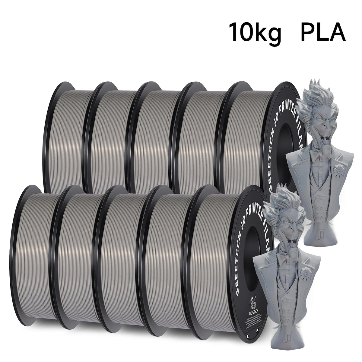 GEEETECH 10Kg In One Box Matte/PETG/Silk PLA/TPU/ABS 3D PLA Filament 1.75mm